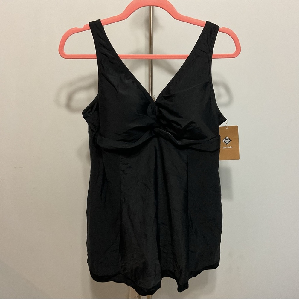 Wantdo Black One Piece Swimsuit Size 16 NWT